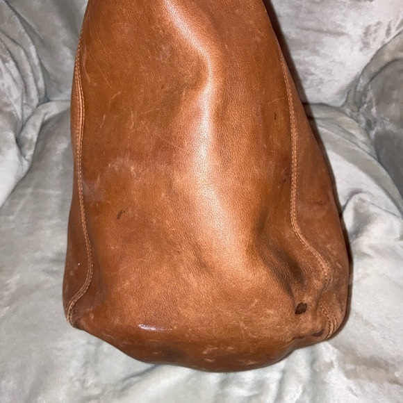 Coach Brown Leather Tote Bag vintage hobo XL duffle purse 4082 brown large - Picture 7 of 16